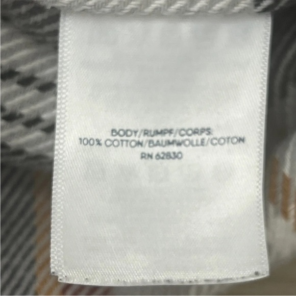 Men's Lands End Charcoal Plaid Heavy Weight Rugged Flannel Shirt XL - Picture 6 of 6